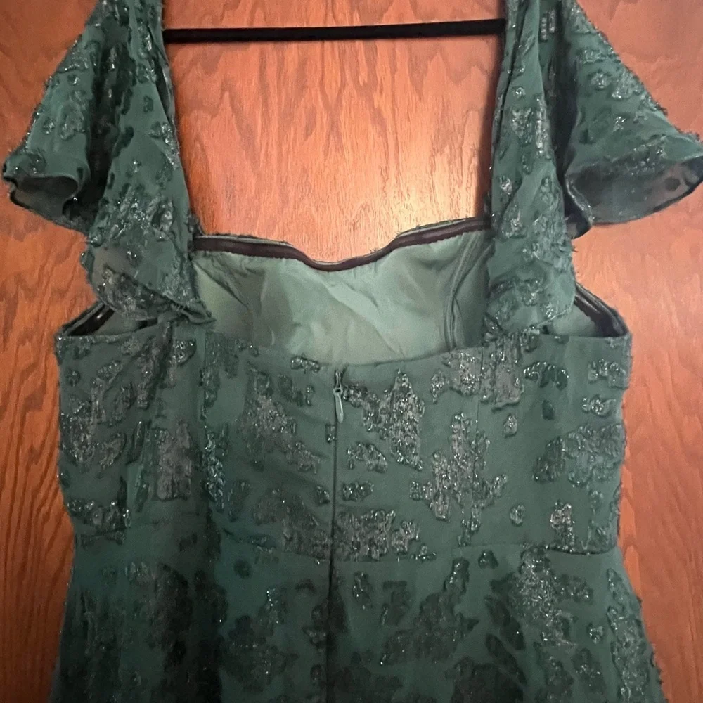 Azazie Dark Green Dress - Picture 3 of 5